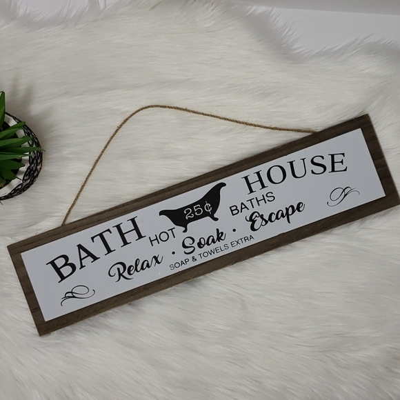 Always Home Other - Always Home Bath House Sign Farmhouse Decor NWOT